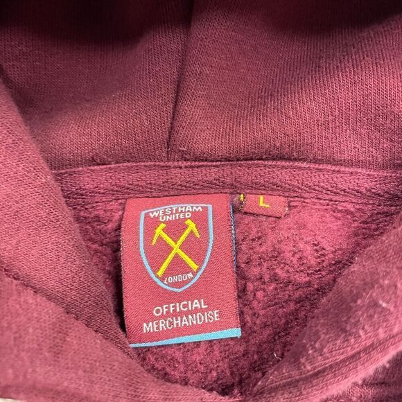 West Ham United Hoodie Mens Large Red Premier League Official Merchandise Soccer - Picture 5 of 10